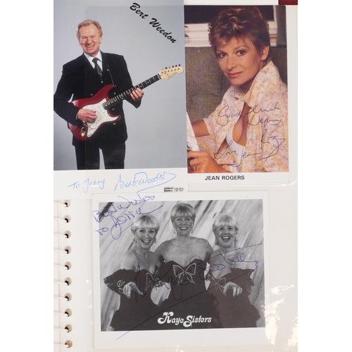 637 - A large collection of film star and famous faces autographs, predominantly 1990s personalized to Jer... 