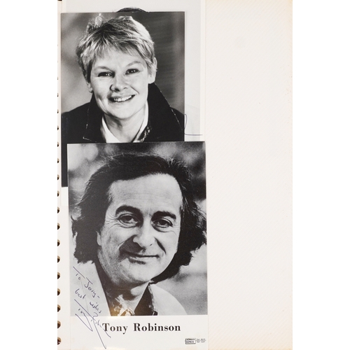 637 - A large collection of film star and famous faces autographs, predominantly 1990s personalized to Jer... 