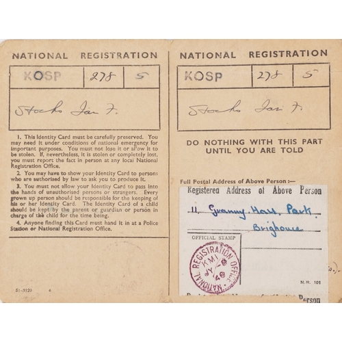 743 - A collection of military interest uniforms, paperwork, cap badges, hats and other militaria includin... 