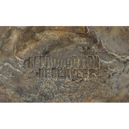 31 - A Goldscheider style pottery figure of a young fisherman, impressed Reproduction Reservee to the rev... 