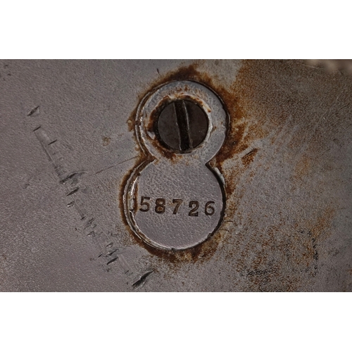 702 - Jaeger of Paris, a vintage car clock mounted in an oak stand, 19cm wide.