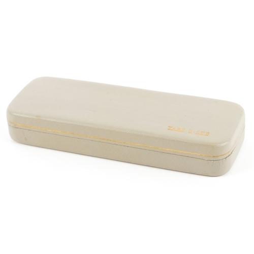 61 - A gold plated Yard-O-Led ballpoint pen and propelling pencil set, with box, 12.5cm in length.