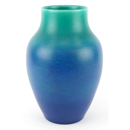 142 - Pilkingtons, a large Royal Lancastrian pottery vase having a blue and turquoise mottled glaze, numbe... 