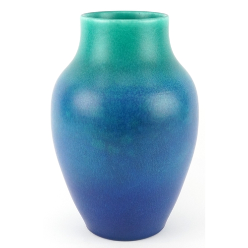 142 - Pilkingtons, a large Royal Lancastrian pottery vase having a blue and turquoise mottled glaze, numbe... 