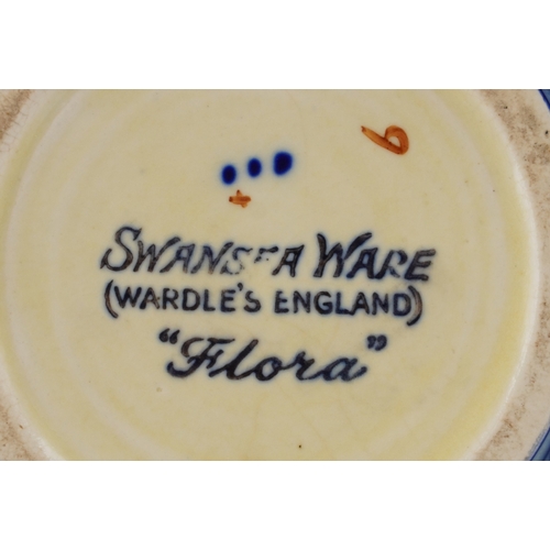 286 - Charlotte Rhead for Wardle, an Art Deco Swansea Ware pottery jug and vase hand painted in the Irene ... 