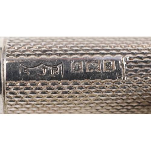 60 - An S J Rose & Son silver ballpoint pen, Birmingham 1965 together with a Cohen & Charles silver prope... 