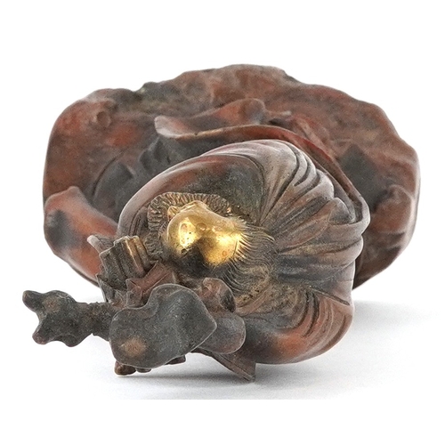 132 - A Chinese gilt bronze figure of a Buddha, 23cm high.