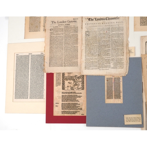 A collection of 13th century and later hand written and printed ...