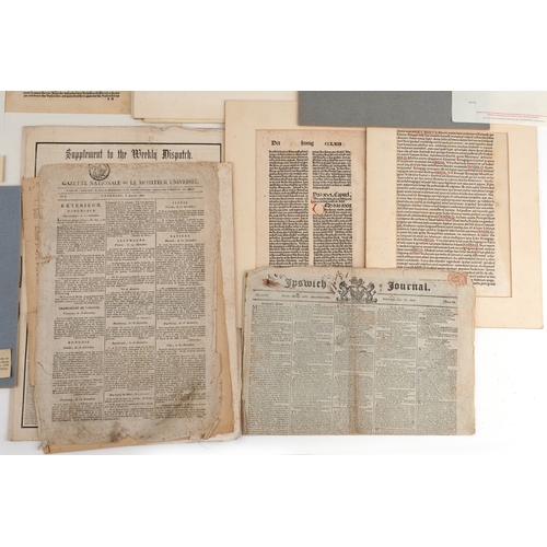 A collection of 13th century and later hand written and printed ...