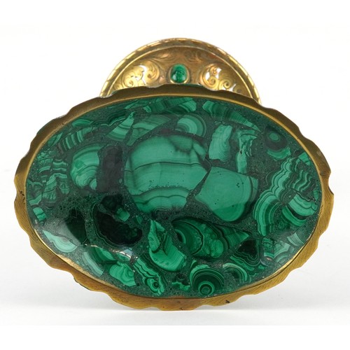  brass and green dish