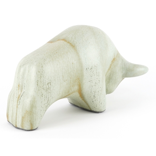 16 - An Otto Keramik West German pottery bull, 24cm wide.