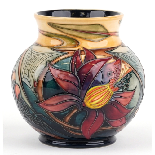 66 - Emma Bossons for Moorcroft, a Hartgring pattern vase, 15cm high, boxed.