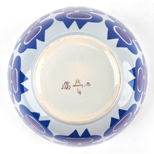 15 - Inge-Lisa Koefoed for Royal Copenhagen, Tenera, a faience pottery bowl with a geometric design, numb... 