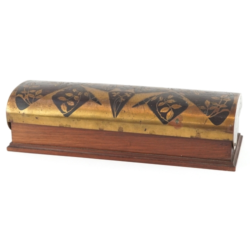  An Art Nouveau Jugendstil inlaid bass and rosewood table box, probably by Erhard & Söhne, 32cm wide.