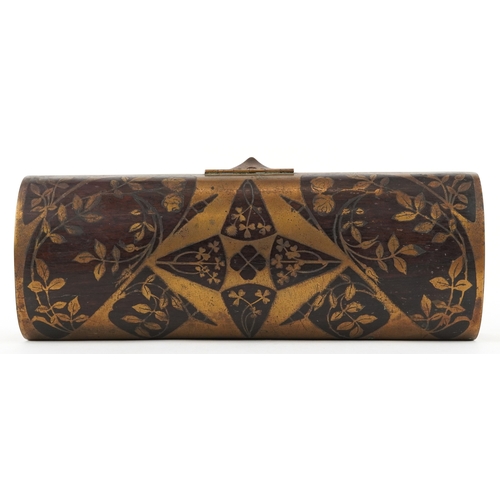  An Art Nouveau Jugendstil inlaid bass and rosewood table box, probably by Erhard & Söhne, 32cm wide.