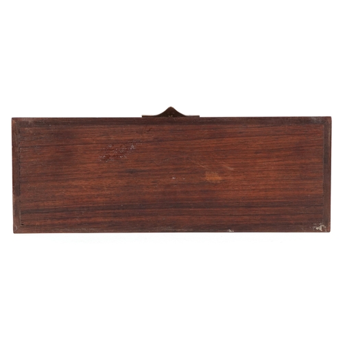  An Art Nouveau Jugendstil inlaid bass and rosewood table box, probably by Erhard & Söhne, 32cm wide.