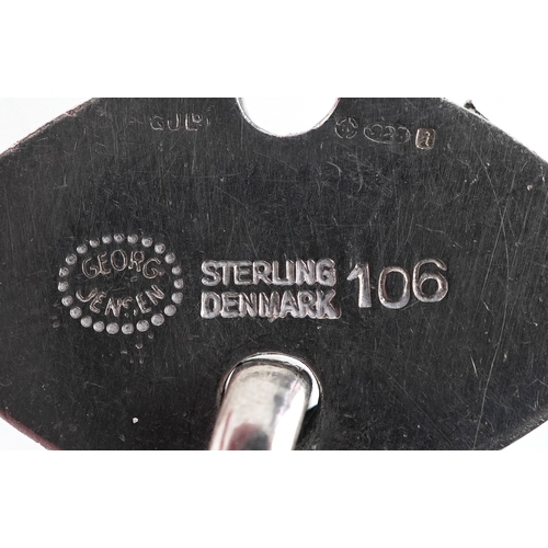  Nanna Ditzel for Georg Jensen, a Danish sterling silver capsule bracelet numbered 106, 19cm in lengt... 