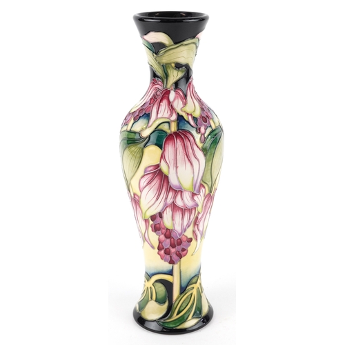 67 - Kerry Goodwin for Moorcroft, a 2015 pottery vase hand painted and tube lined with flowers, numbered ... 