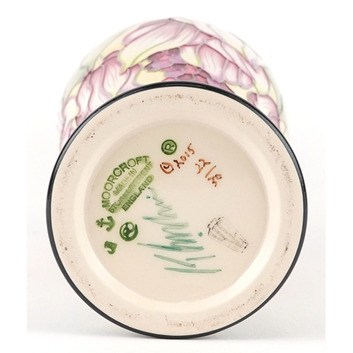 67 - Kerry Goodwin for Moorcroft, a 2015 pottery vase hand painted and tube lined with flowers, numbered ... 