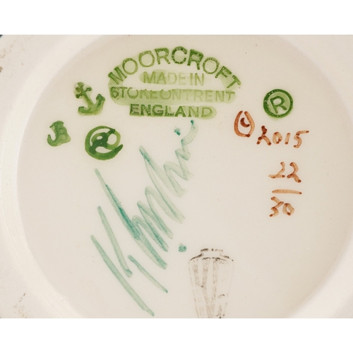 67 - Kerry Goodwin for Moorcroft, a 2015 pottery vase hand painted and tube lined with flowers, numbered ... 