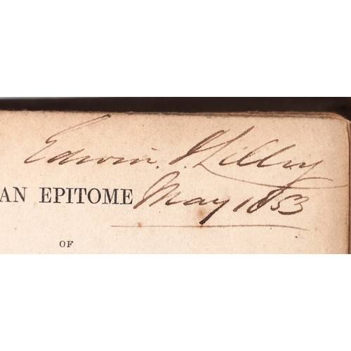 90 - A late George III mahogany apothecary cabinet housing a large collection of glass bottles with paper... 