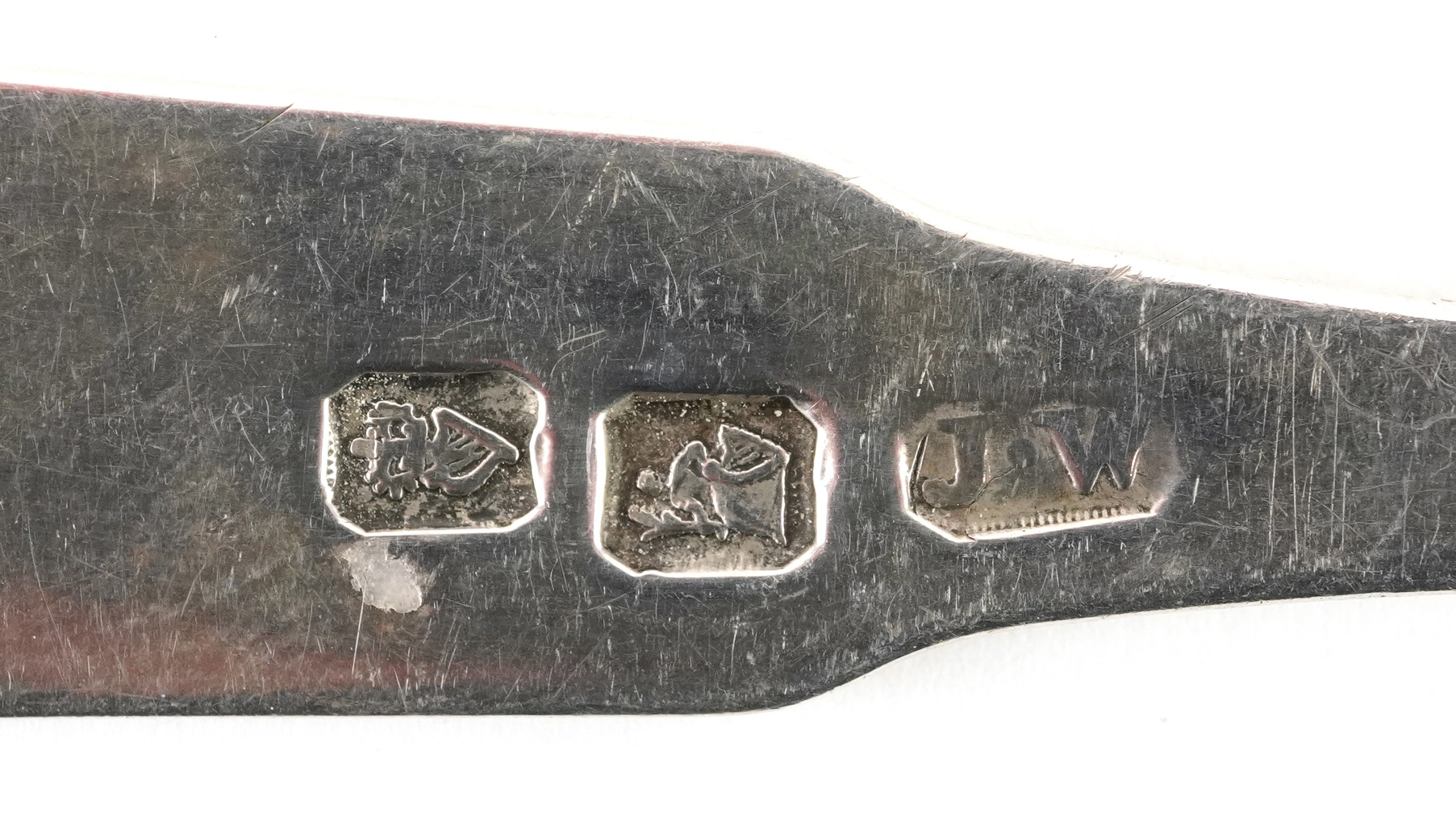 An 18th century silver ladle, Dublin, incomplete hallmarks, 12cm in ...
