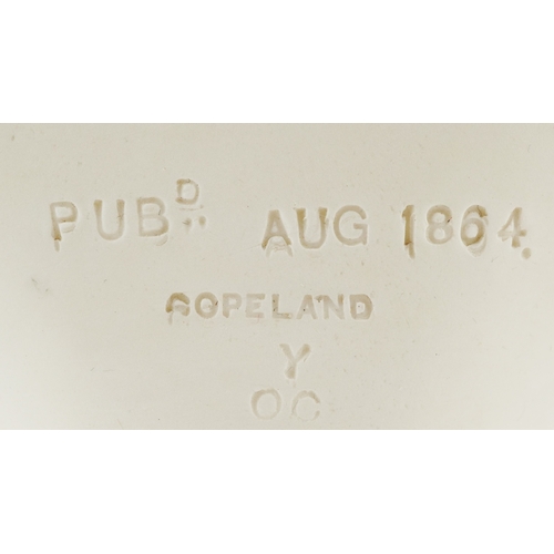 23 - A Victorian Copeland Parian Ware porcelain bust of young Queen Victoria by William Theed, 33.5cm hig... 