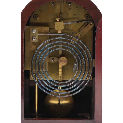 48 - A 19th century rosewood dome top mantle clock, the enamelled dial inscribed John Bennett 65 Cheapsid... 