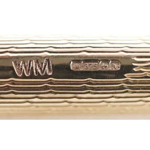 105 - An antique unmarked gold cased propelling toothpick set with turquoise cabochons and amethyst togeth... 