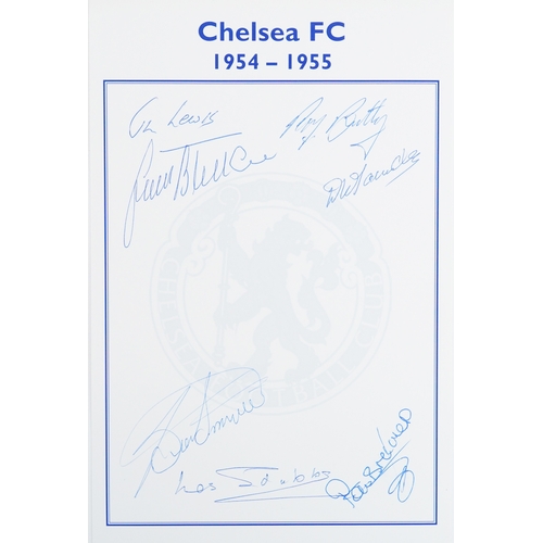Chelsea Champions, 1954-1955 hardback book with ink signatures ...