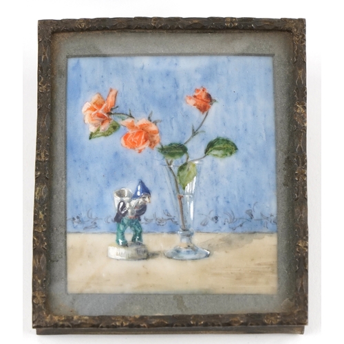 46 - Antique and later sundry items including a Victorian daguerreotype, papier mâché snuff boxes with ab... 