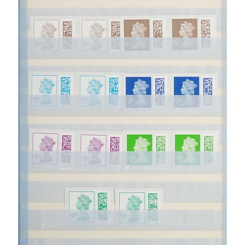 A quantity of Elizabeth II Definitive stamps including high value Bar ...