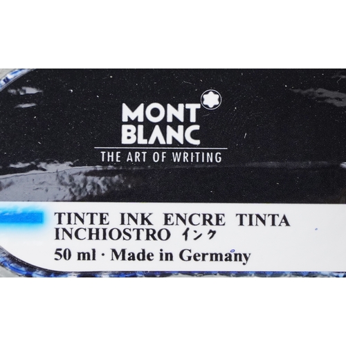 109 - Montblanc, a Montblanc Meisterstuck silver cased fountain pen with an 18K white gold nib together wi... 