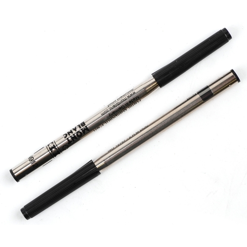 109 - Montblanc, a Montblanc Meisterstuck silver cased fountain pen with an 18K white gold nib together wi... 
