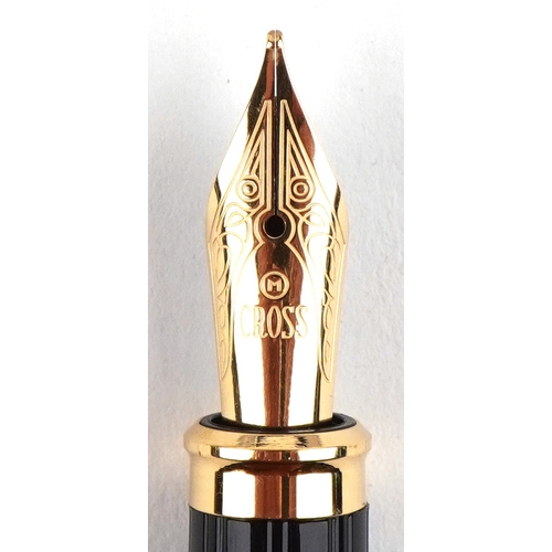 117 - Three as new Cross fountain pens and ballpoint pens with boxes.