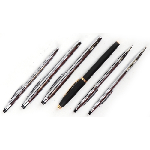 119 - Six as new Cross fountain pens and ballpoint pens in four boxes.