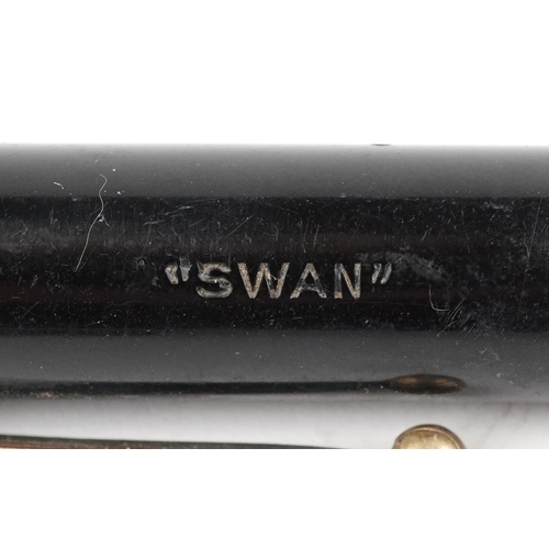 118 - Five vintage fountain pens with 14ct gold nibs including Waterman and Swan.