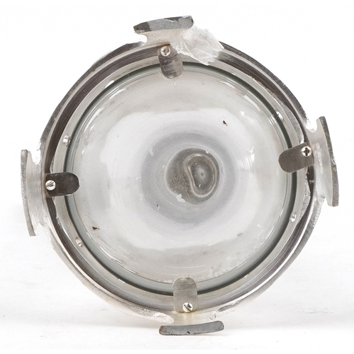 1686 - An Art Nouveau style silver plated and glass claret jug decorated with stylized flowers, 41cm high.