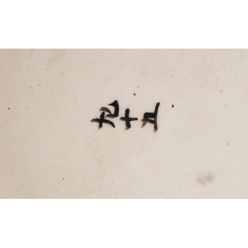 59 - A pair of Japanese Satsuma porcelain fluted vases hand painted with warriors and emperors, character... 