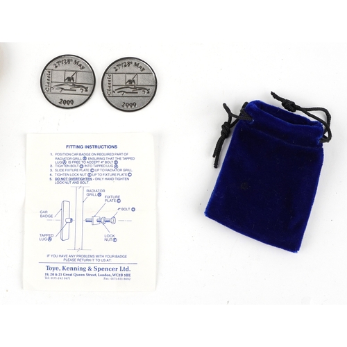 Motoring ephemera including an AA car radiator badge and Norwich Union ...