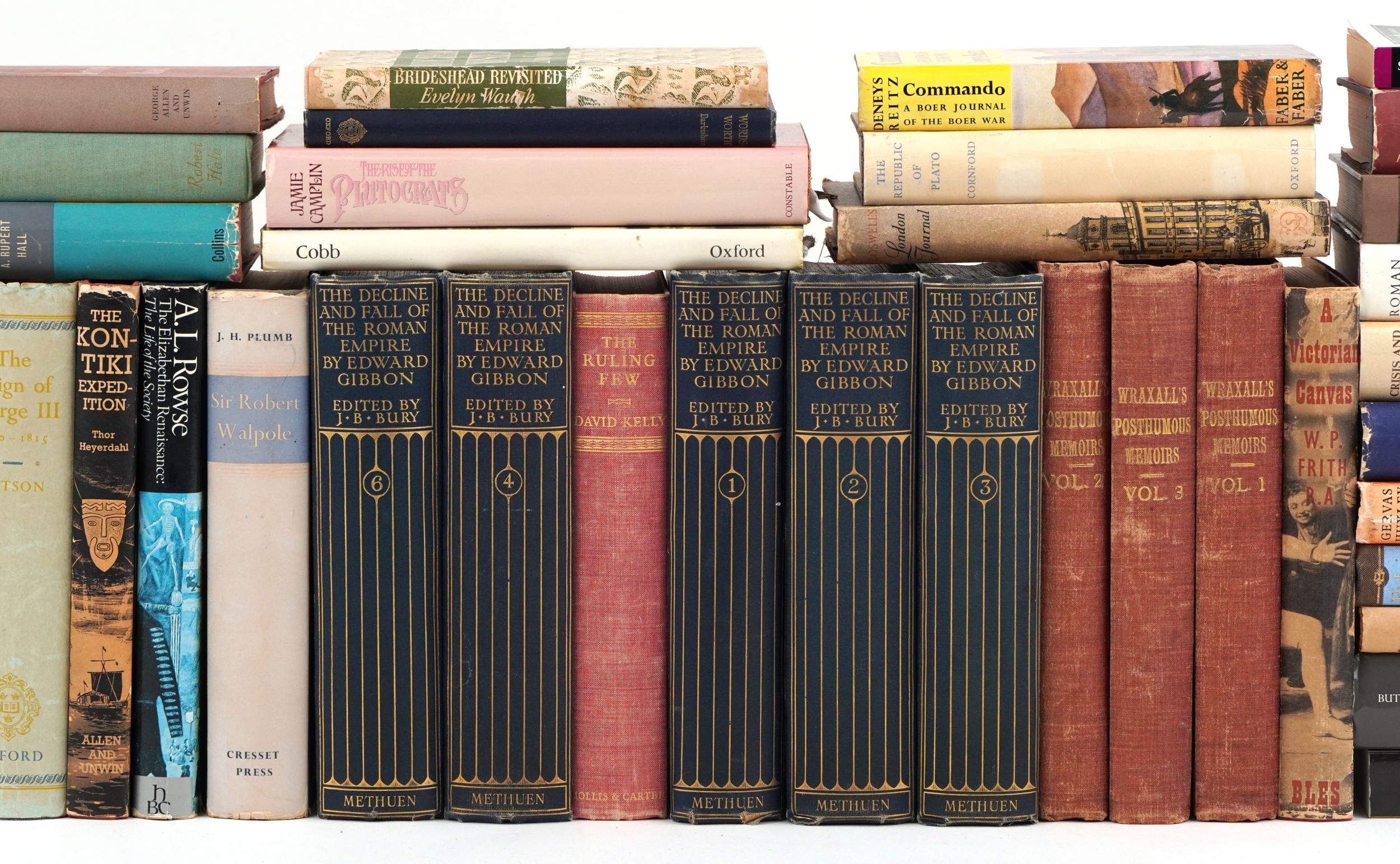 Antique and later books including Sir N Wraxall's Posthumous Memoires ...