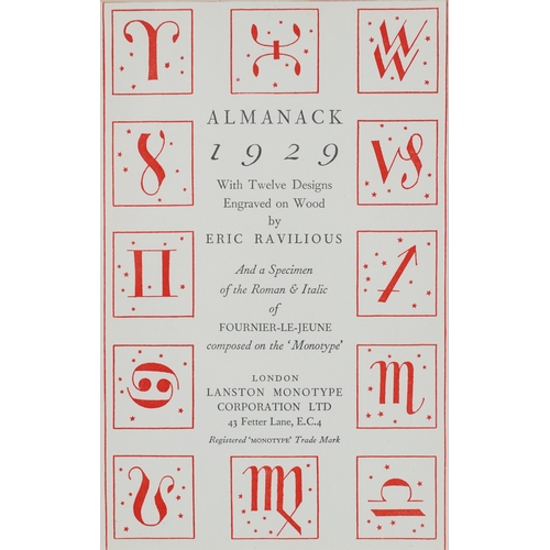 Eric Ravilious - Almanack 1929, 20th century engraving from the book ...