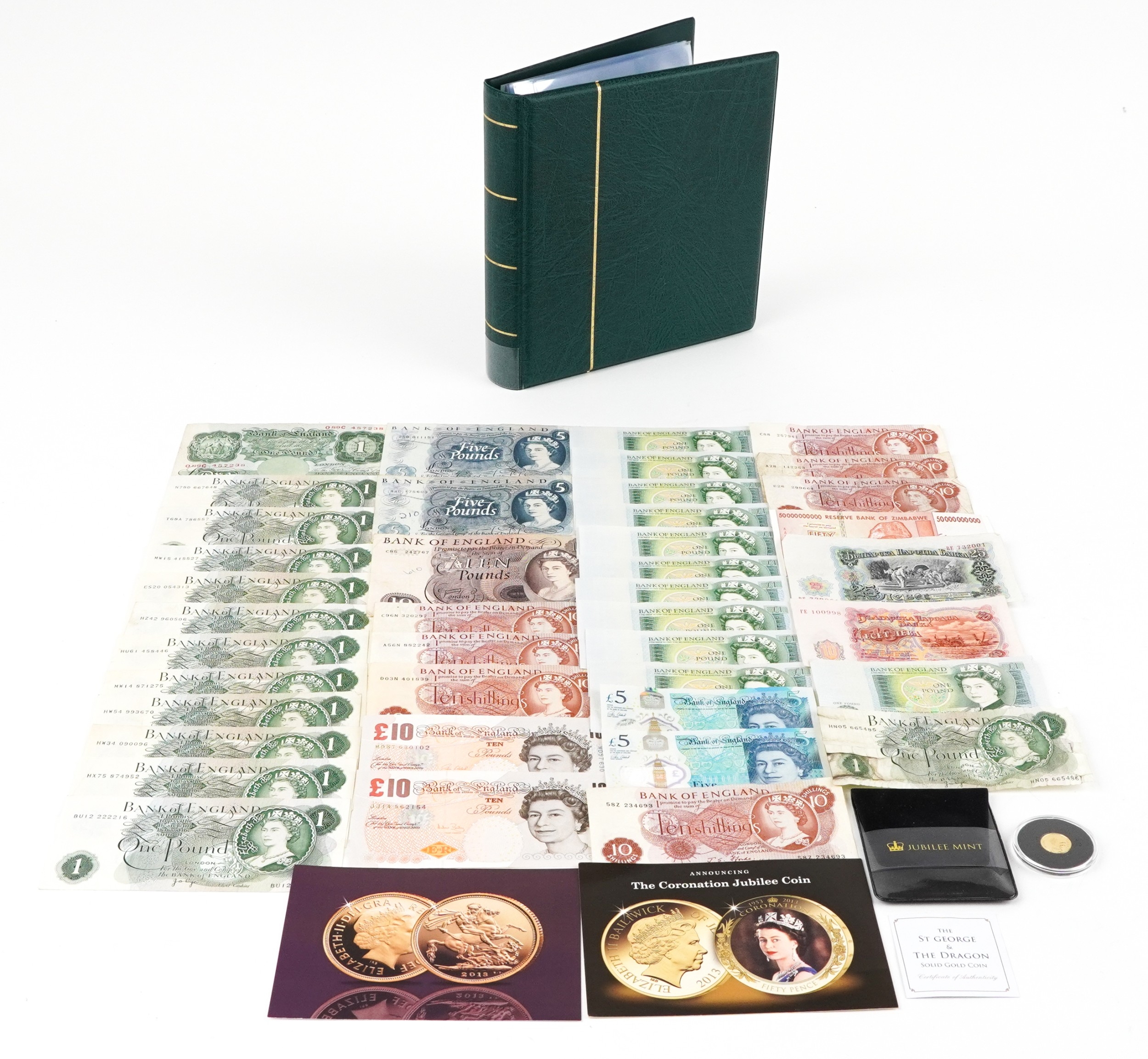 Vintage British banknotes including 1960s ten shilling notes, Chief ...
