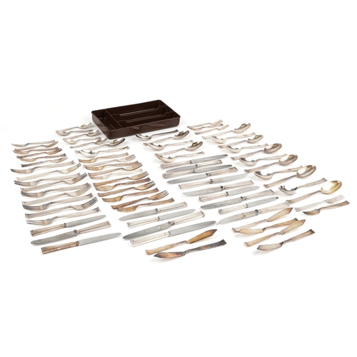 2780 - A collection of vintage German silver plated cutlery, the largest 24.5cm in length.