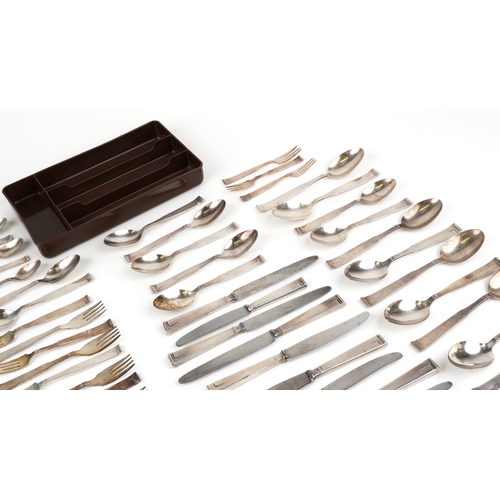 2780 - A collection of vintage German silver plated cutlery, the largest 24.5cm in length.