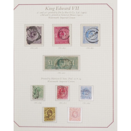 British Edward VII stamps including high values up to one pound, all in ...