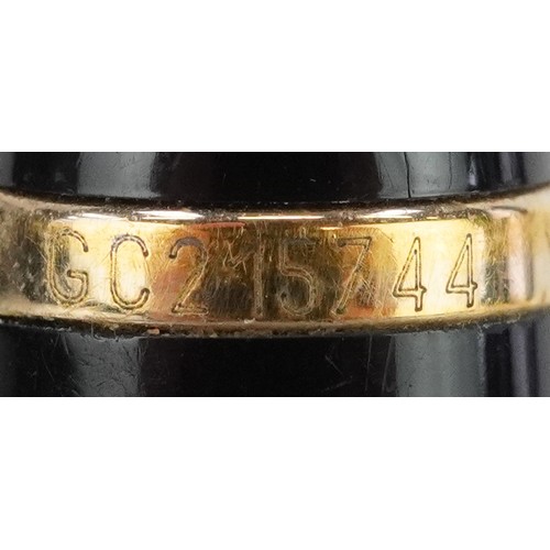 110 - Montblanc, two ballpoint pens and a fountain pen.