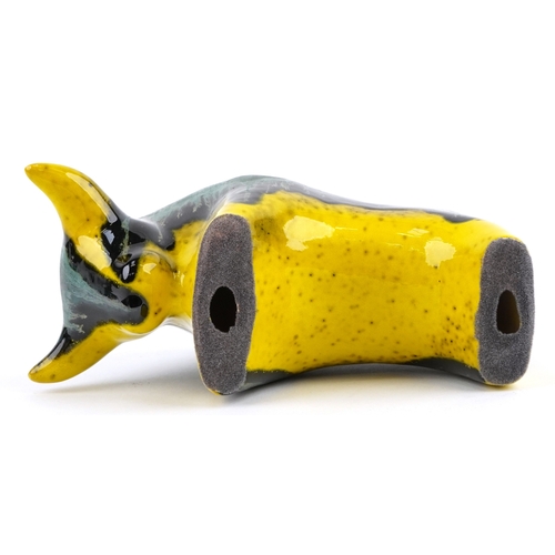  Otto Keramik West German pottery bull, 23cm wide.