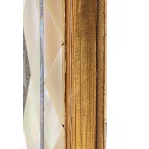  Antique Italian mother of pearl and abalone communion set comprising a Missal/prayer book titled Pat... 