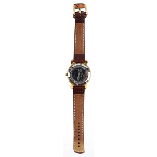  Ingersoll Gems, ladies gold plated and stainless steel gem set quartz wristwatch with box and certif... 